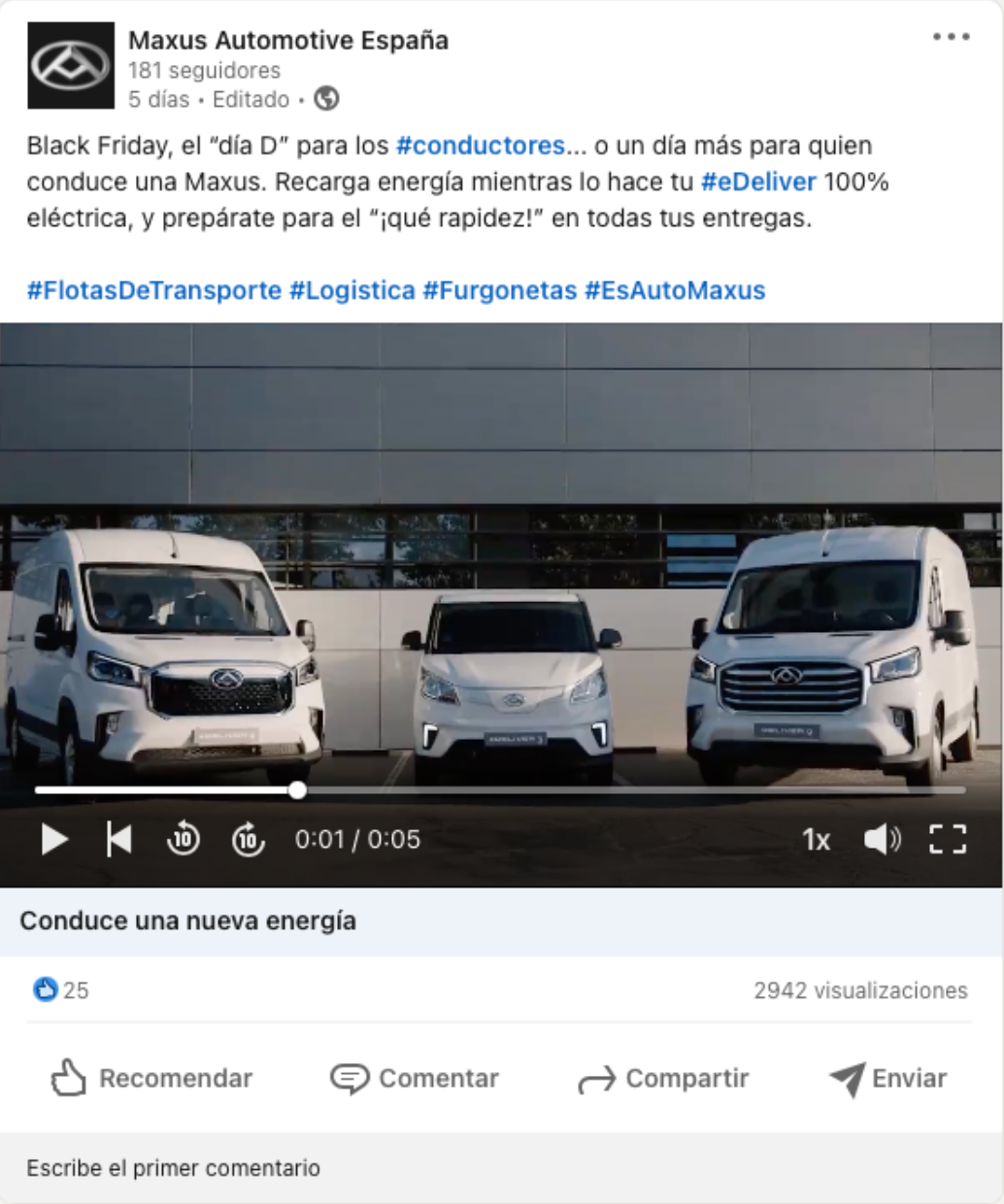 tres furgonetas de Maxus