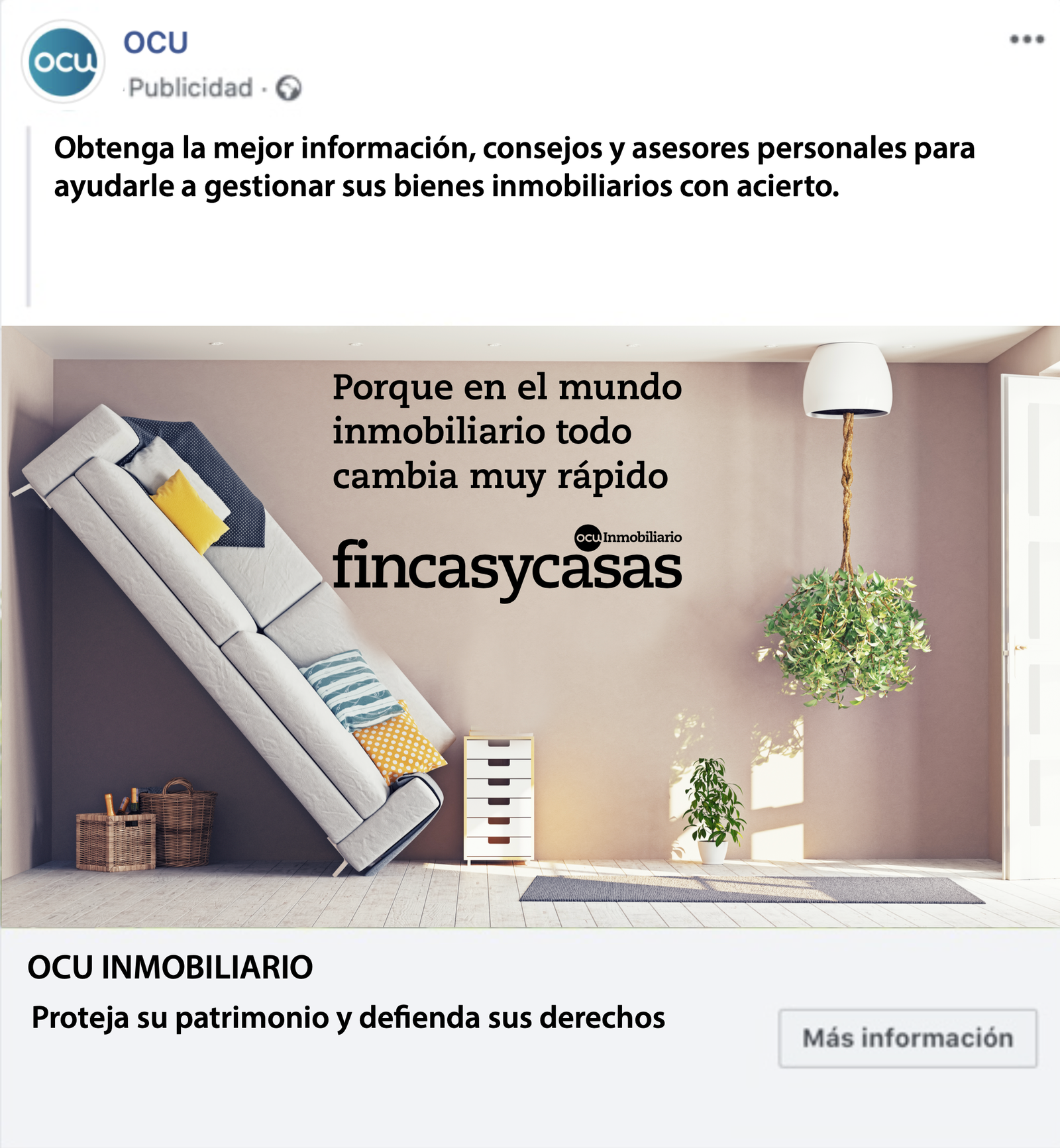 página de catálogo OCU INMOBILIARIO