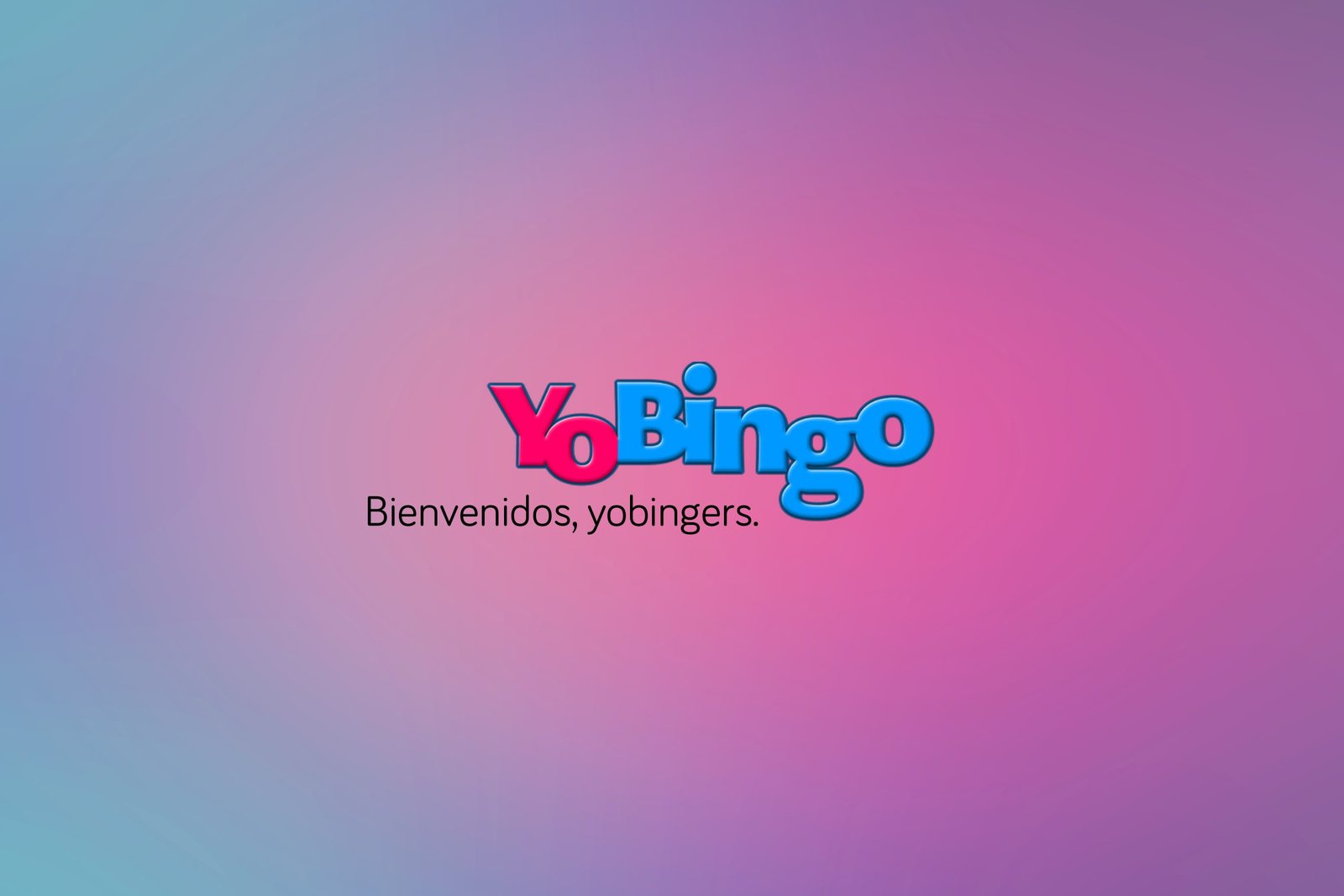 Portfolio con campaña YoBingo Logo YoBingo sobre fondo morado